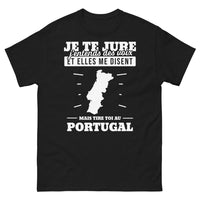 Thumbnail for T-shirt Portugal noir - Je te jure j'entends des voix