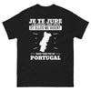 T-shirt Portugal noir - Je te jure j'entends des voix