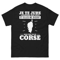 Thumbnail for T-shirt Corse noir - Je te jure j'entends des voix