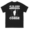 T-shirt Corse noir - Je te jure j'entends des voix