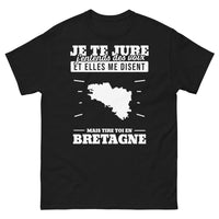 Thumbnail for T-shirt Bretagne noir - Je te jure, j'entends des voix