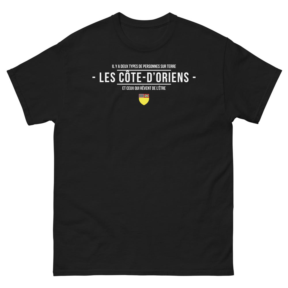 T-shirt Côte-d'Or noir - Fièrement local avec humour