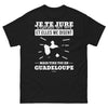 T-shirt Guadeloupe noir - J'entends des voix humoristique