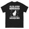 T-shirt Ardèche noir - Écoutez les voix mystérieuses