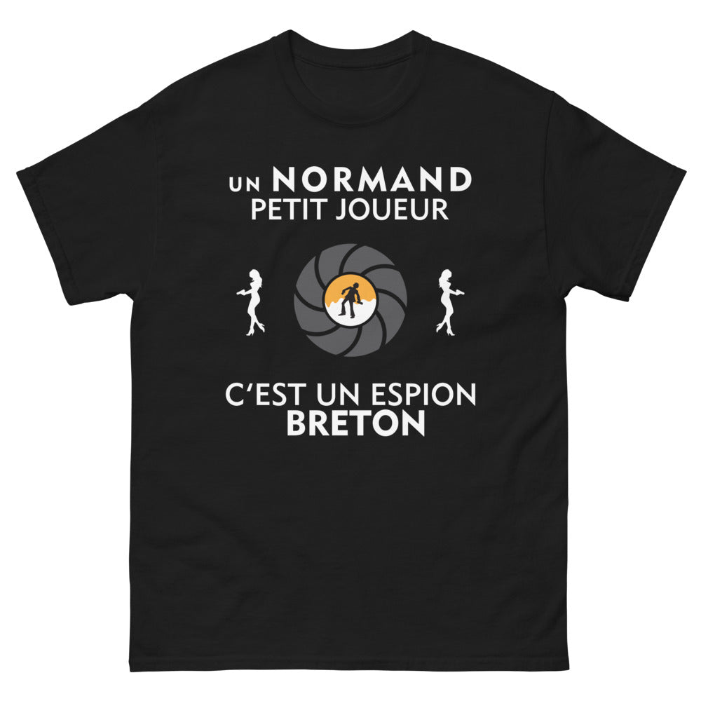 T-shirt Normands noir - Bretons Espions, humour malicieux