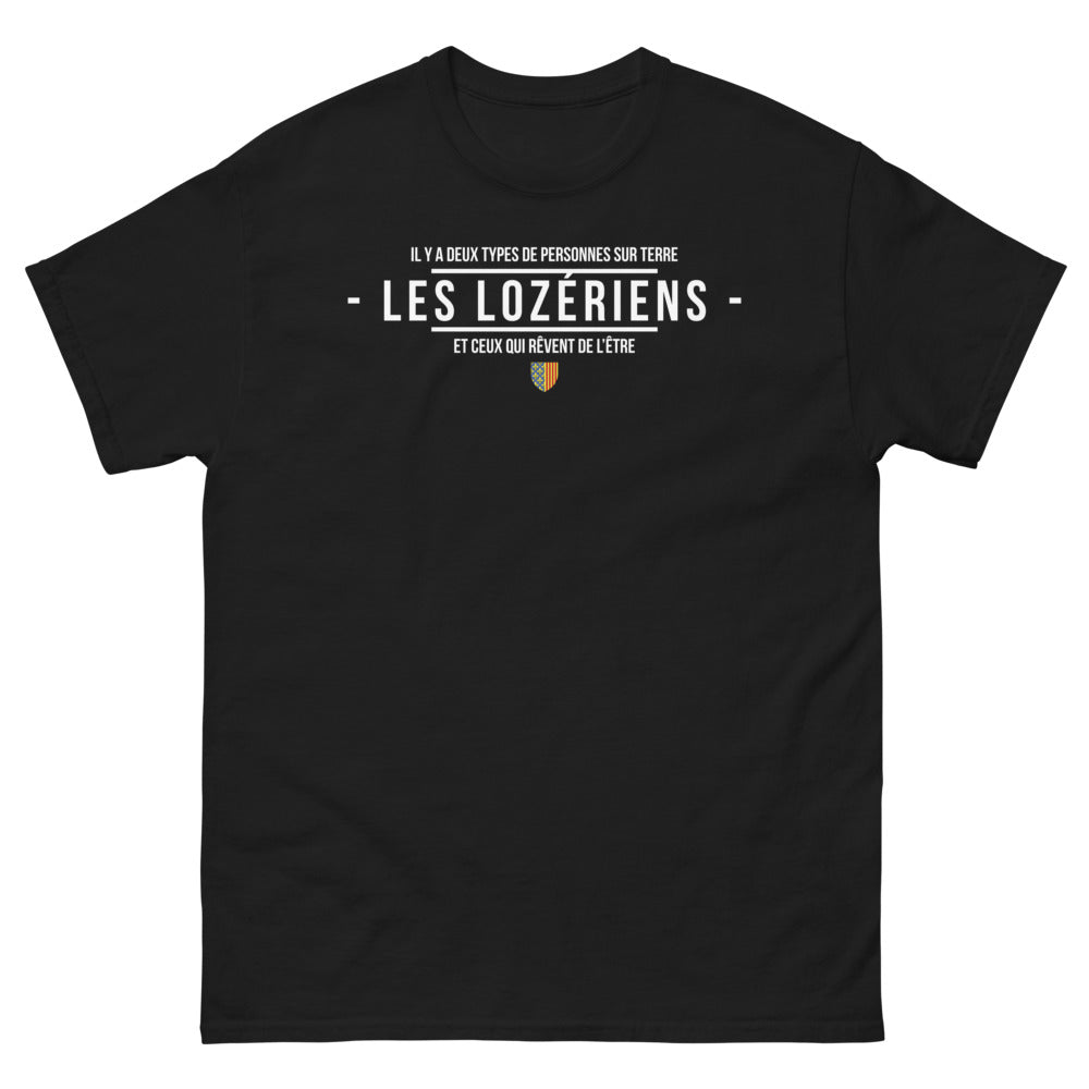 T-shirt Lozérien noir - Deux types de personnes