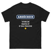 T-shirt Ardéchois noir - Vivre de Pastis et d'Eau Fraîche
