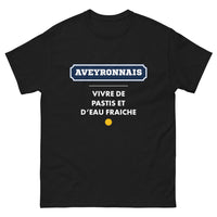 Thumbnail for T-shirt Aveyron noir - Vivre de Pastis et d'Eau Fraîche