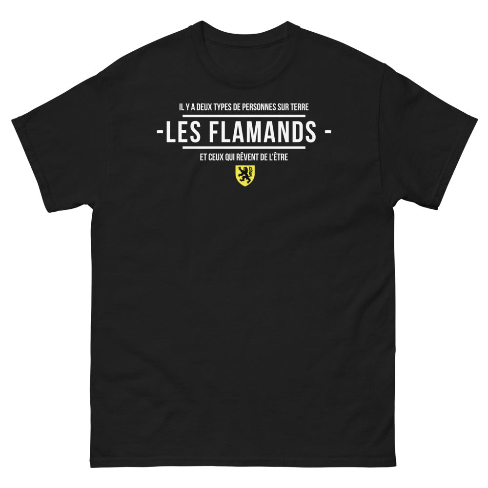 T-shirt Flamand noir - Les deux types de personnes