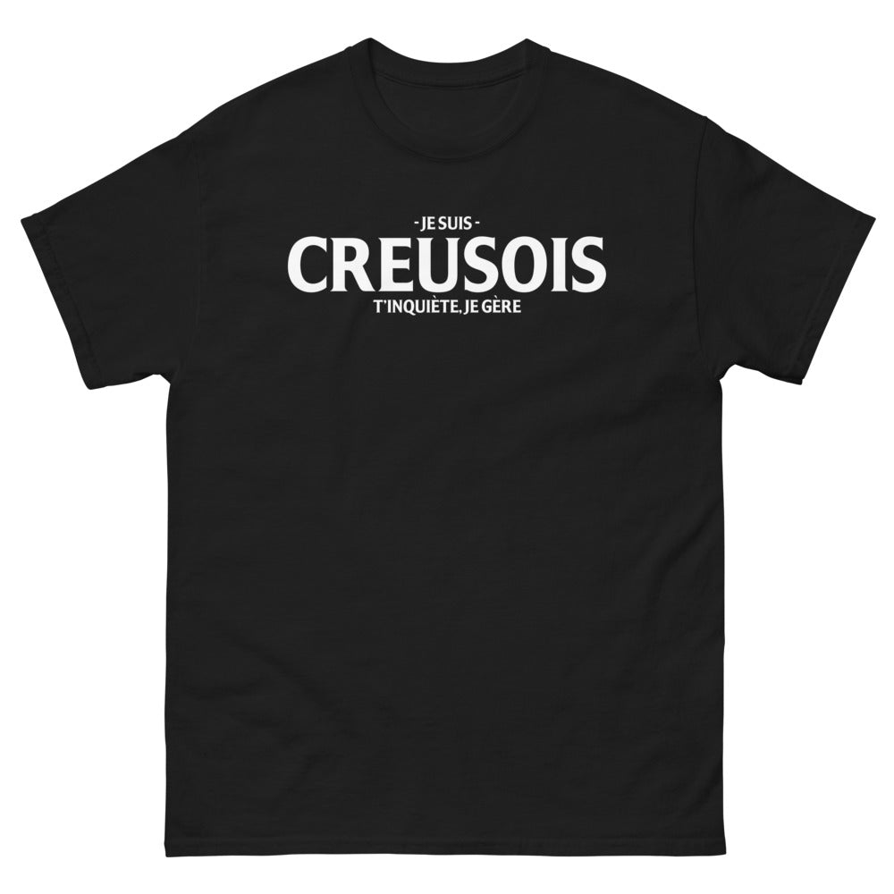 T-shirt Creuse noir - Je suis Creusois, t'inquiète, je gère