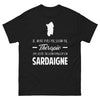 T-shirt Sardaigne noir - Je n'ai pas besoin de thérapie