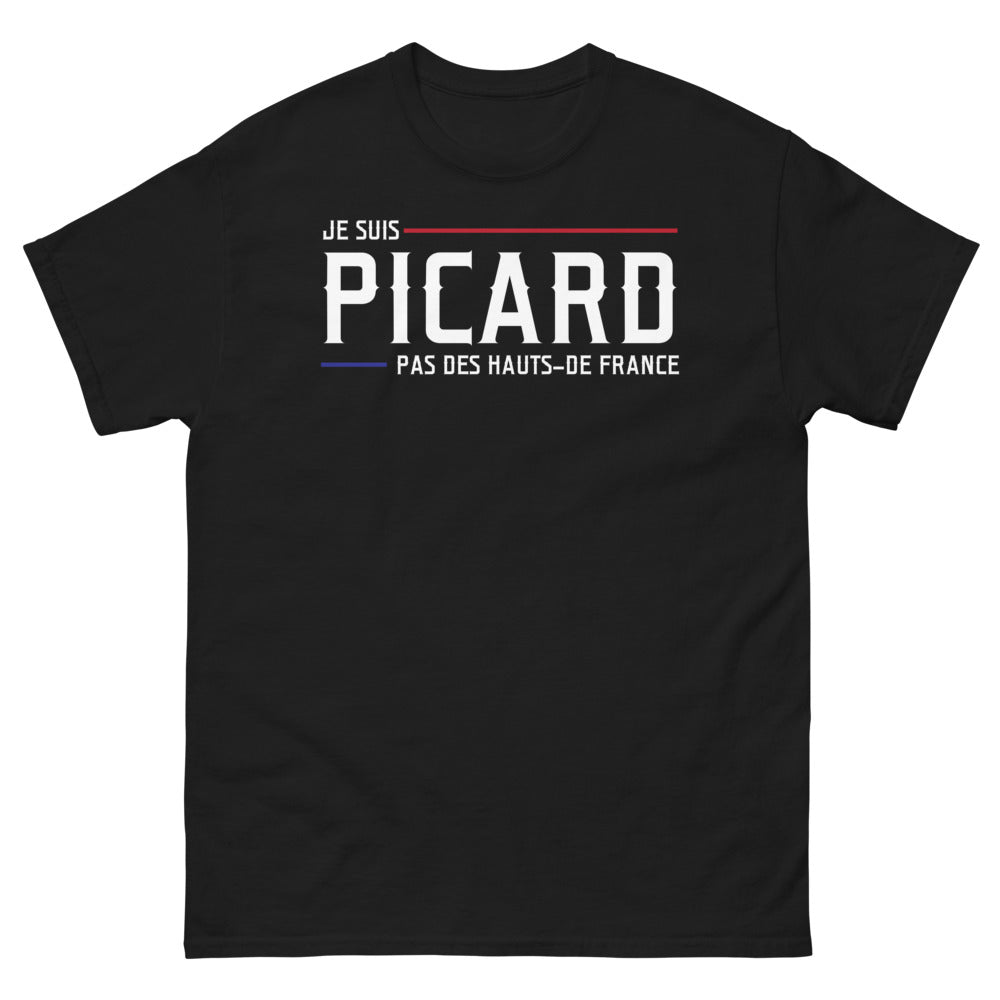 T-shirt Picard noir - Je suis Picard, pas des Hauts de France