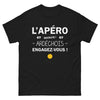 T-shirt Ardéchois noir - Engagez-vous pour l'apéro