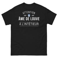 Thumbnail for T-shirt Fierté Féminine noir - Attention, ame de louve à l'intérieur