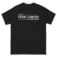 Thumbnail for T-shirt Franche-Comté noir - Je suis Franc-Comtois Pas Bourguignon