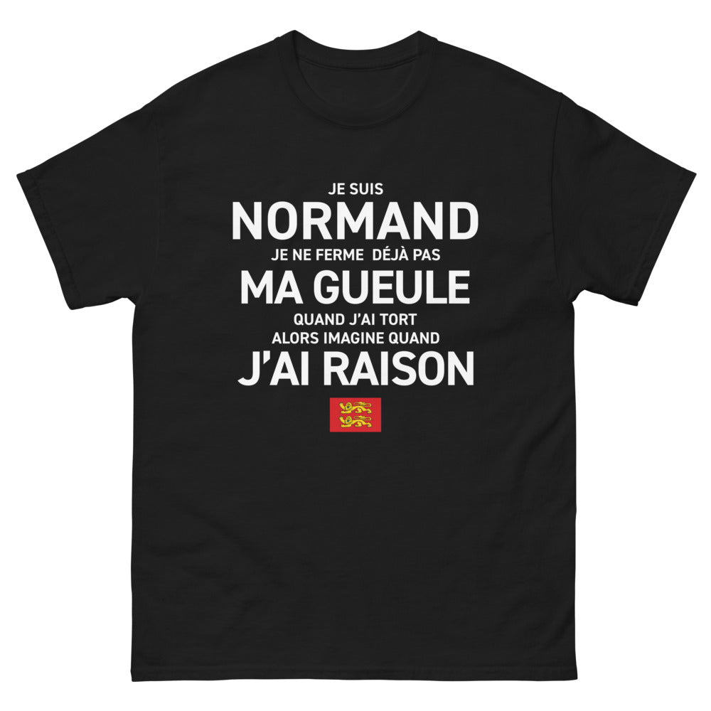 T-shirt Normand noir - Je ne ferme pas ma gueule