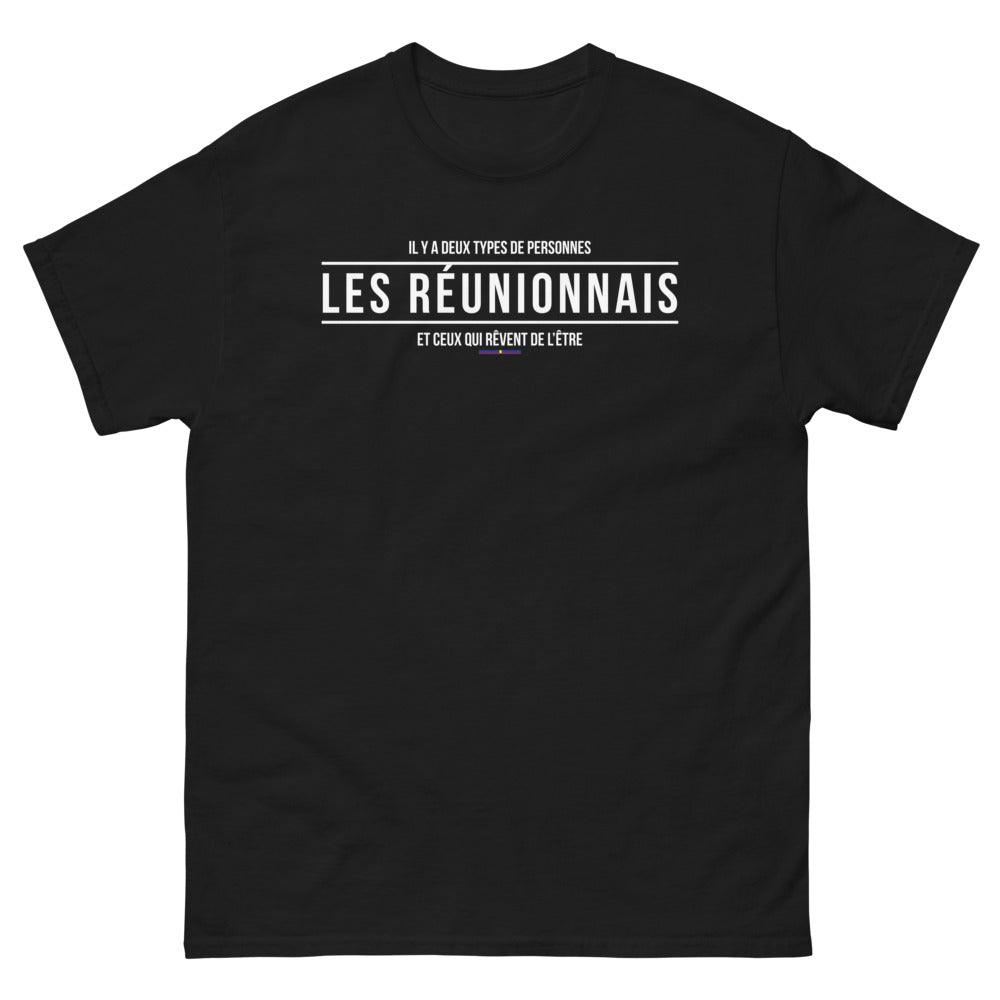 T-shirt La Réunion noir - Les Réunionnais et Ceux Qui Rêvent de l'Être