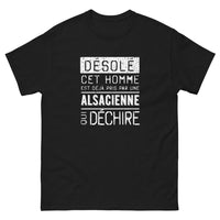 Thumbnail for T-shirt Alsacienne noir - Désolé cet homme est déjà pris