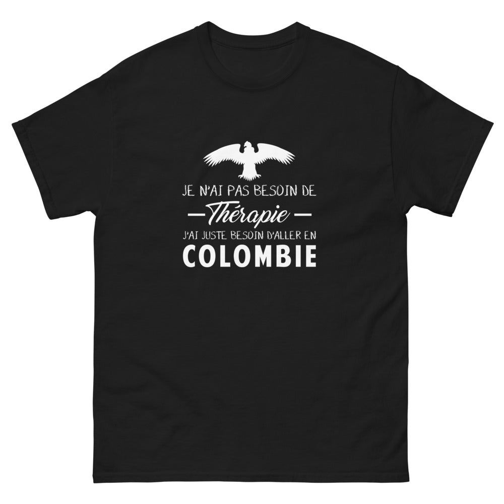 T-shirt Colombie noir - Pas besoin de thérapie
