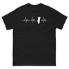 T-shirt Portugal noir - Heartbeat pour les amoureux du pays