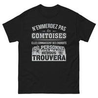 Thumbnail for T-shirt Franche-Comté noir - N'emmerdez pas les comtoises