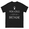 T-shirt Bretagne noir - Mon virus, c'est la Bretagne