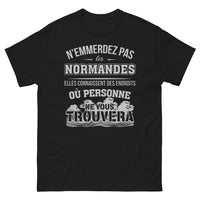 Thumbnail for T-shirt Normande noir - N'emmerdez pas les Normandes