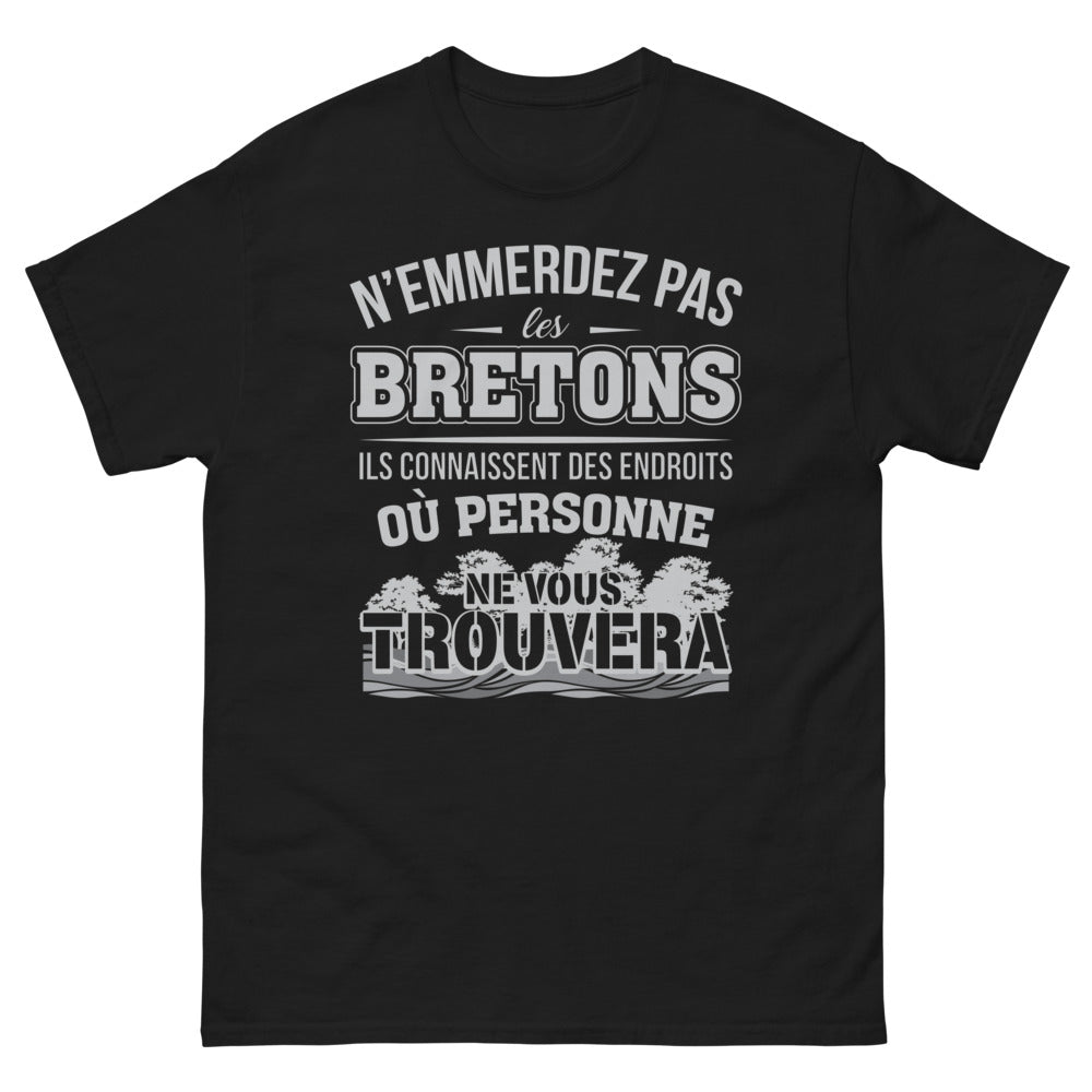 T-shirt Bretagne noir - N'embêtons pas les Bretons