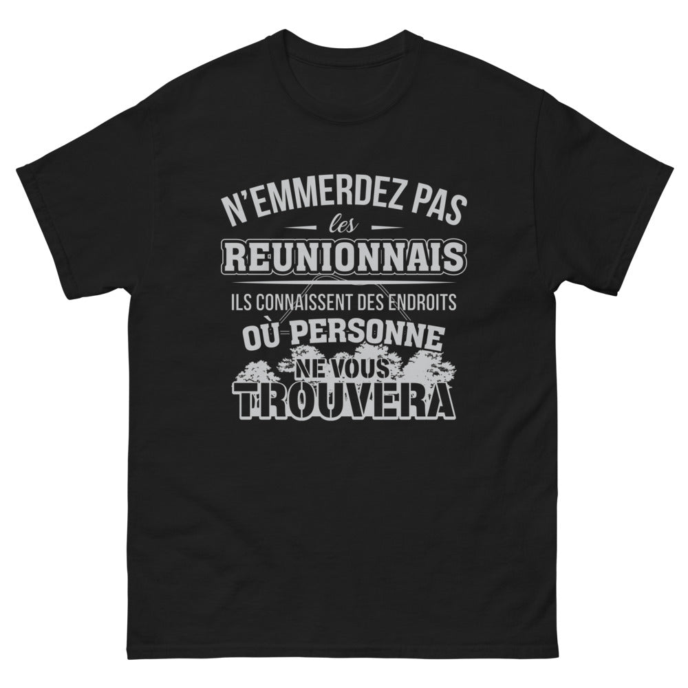 T-shirt Réunion noir - N'emmerdez Pas Les Réunionnais