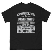 Thumbnail for T-shirt Béarnais noir - Humour et fierté régionale
