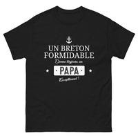 Thumbnail for T-shirt Breton noir - Un papa exceptionnel