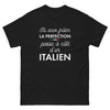 T-shirt Italie noir - La perfection italienne avec humour