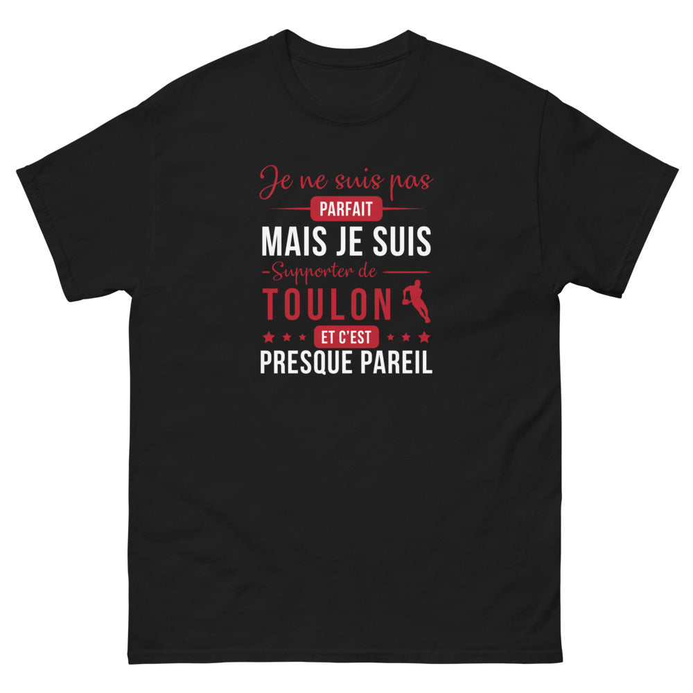 T-shirt Toulon noir - Je ne suis pas parfait, presque pareil