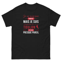 Thumbnail for T-shirt Toulon noir - Je ne suis pas parfait, presque pareil