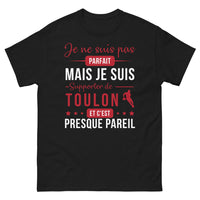 Thumbnail for T-shirt Toulon noir - Je ne suis pas parfait, mais supporter