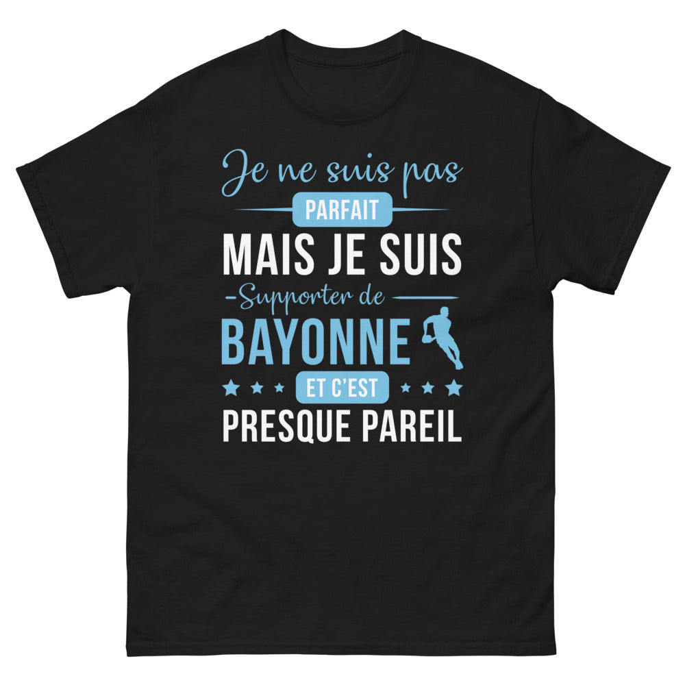 T-shirt Bayonne noir - Je ne suis pas parfait, mais supporter