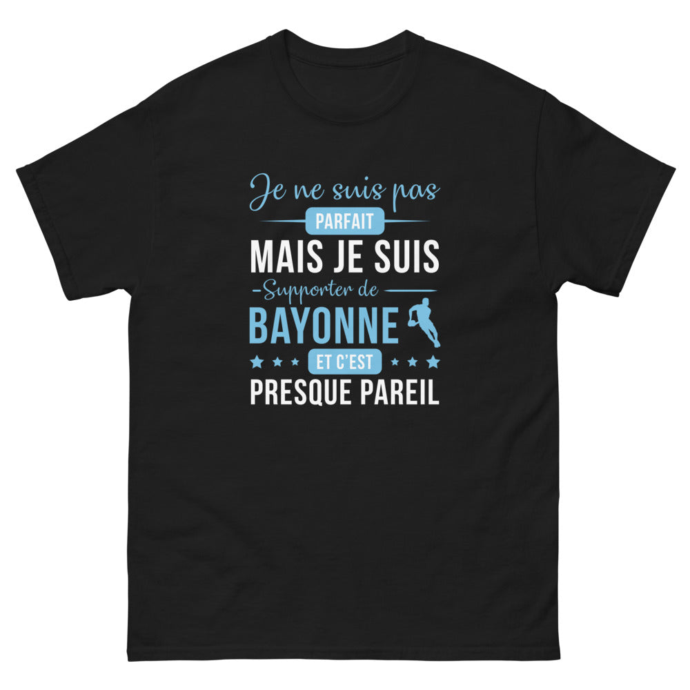 T-shirt Bayonne noir - Je ne suis pas parfait mais...