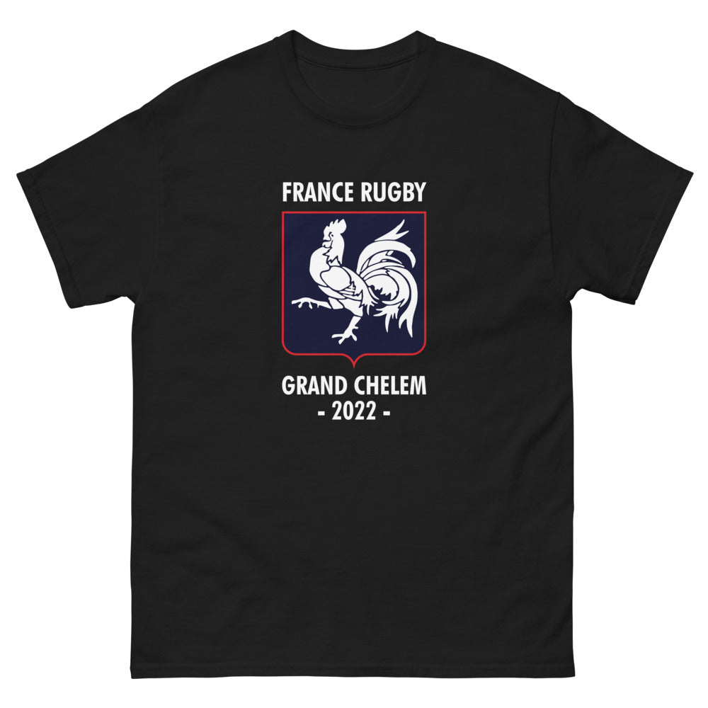 T-shirt France rugby noir - Grand Chelem 2022