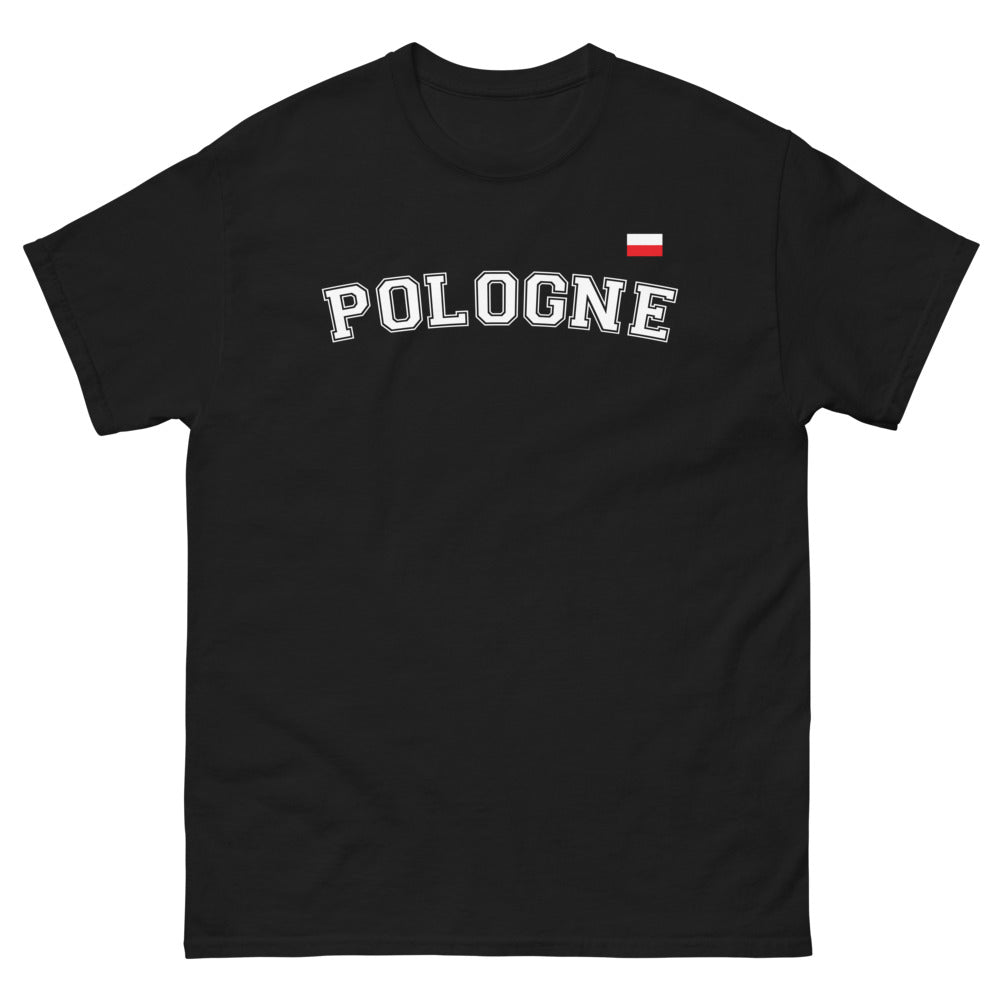 T-shirt Pologne noir - Fier et Sombre avec humour
