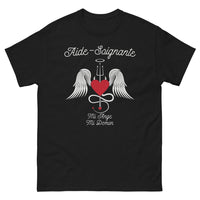 Thumbnail for T-shirt Aide-Soignante noir - Mi-Ange Mi-Démon
