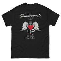 Thumbnail for T-shirt Auvergne noir - Mi-Ange Mi-Démon avec humour