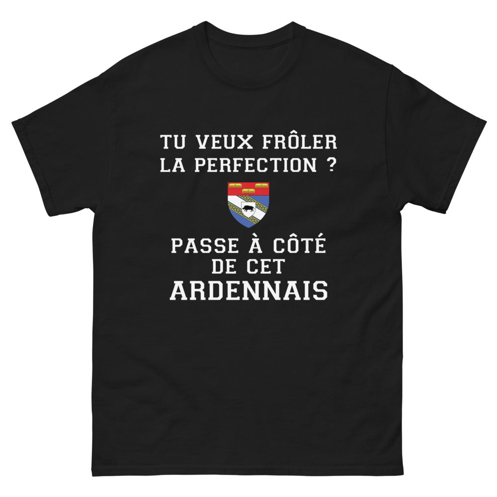 T-shirt Ardennais noir - Frôler la perfection avec humour