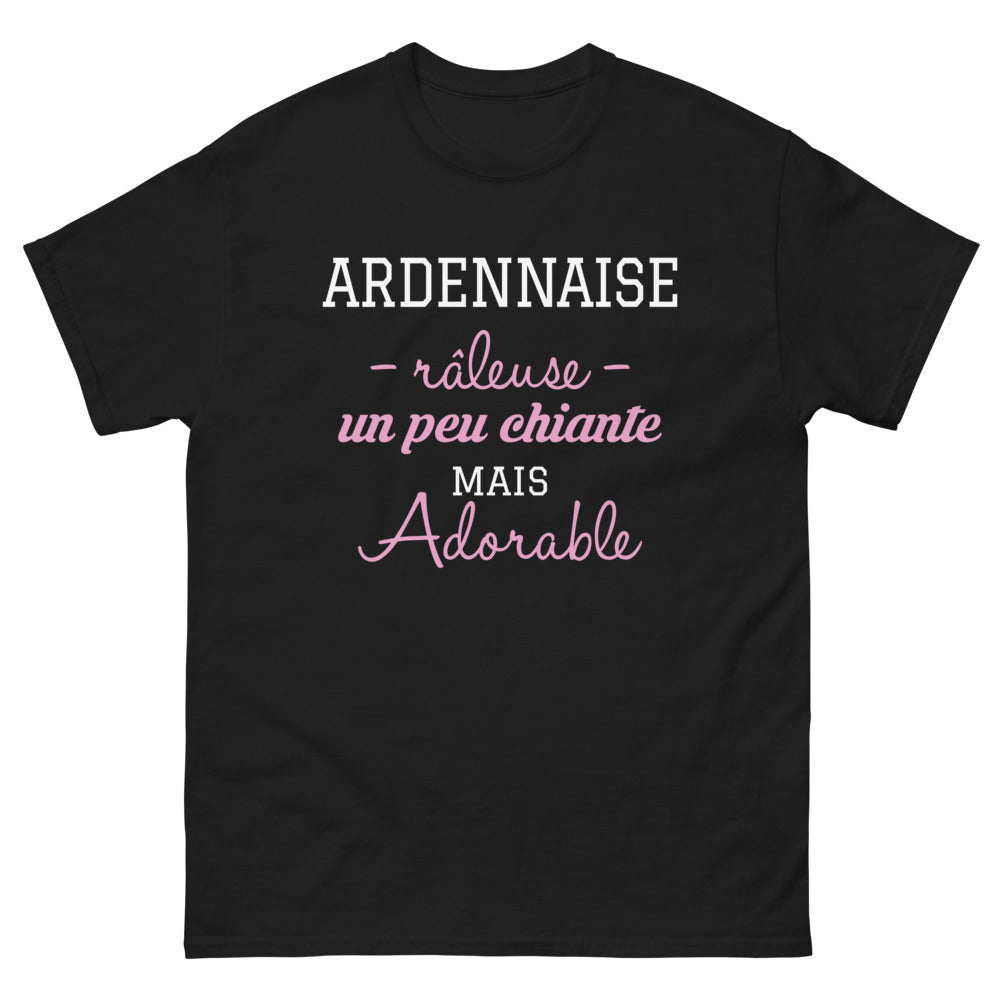 T-shirt Ardennaise noir - Râleuse un peu chiante mais adorable