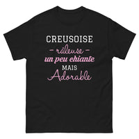 Thumbnail for T-shirt Creusoise noir - Un peu chiante mais adorable