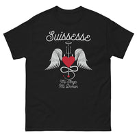 Thumbnail for T-shirt Suisse noir - Mi-Ange, Mi-Démon