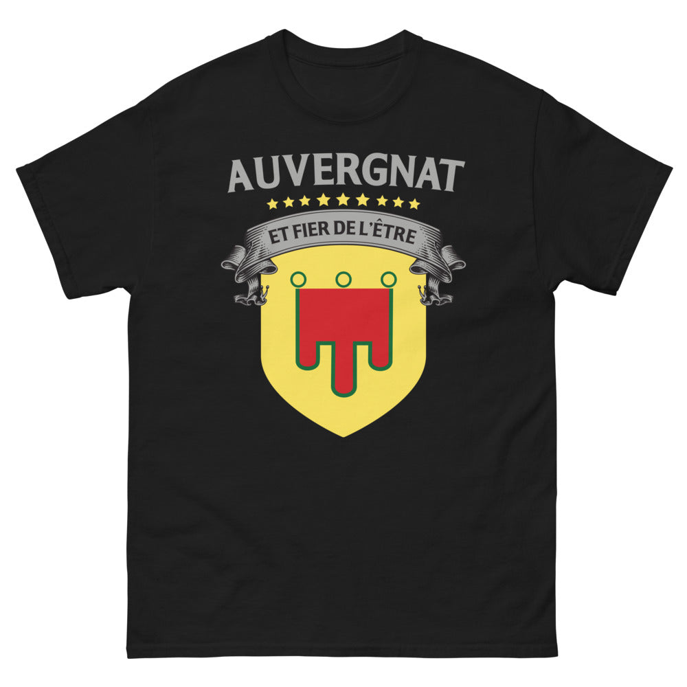 T-shirt Auvergne noir - Auvergnat et Fier de l'Être