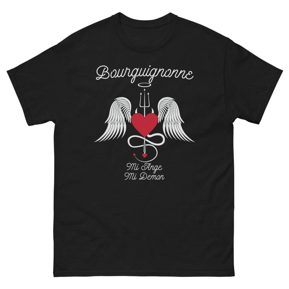 T-shirt Bourgogne noir - Mi-Ange, Mi-Démon