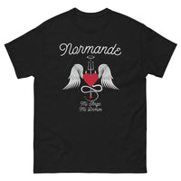Thumbnail for T-shirt Normand noir - Mi-Ange Mi-Démon humoristique