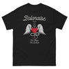 T-shirt Pologne noir - Mi-ange mi-démon humoristique