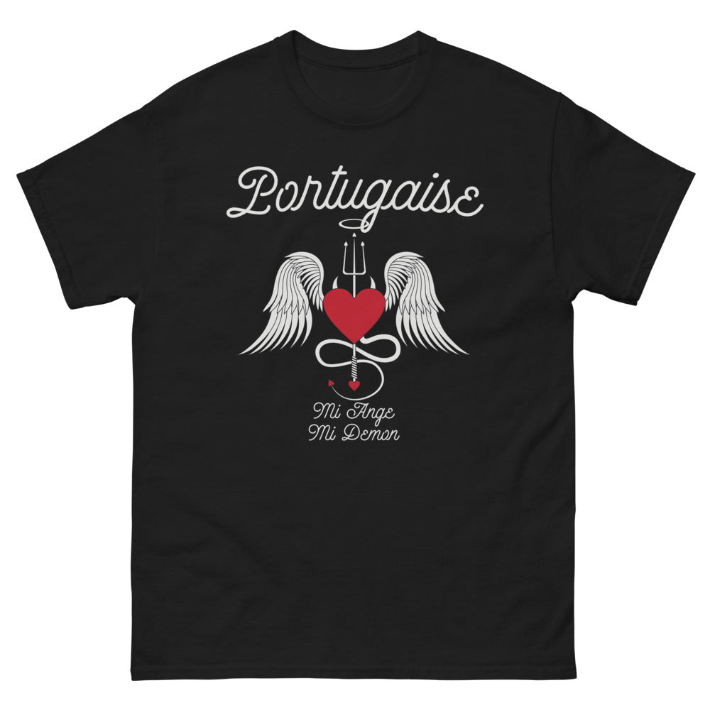 T-shirt Portugal noir - Mi-Ange Mi-Démon espiègle